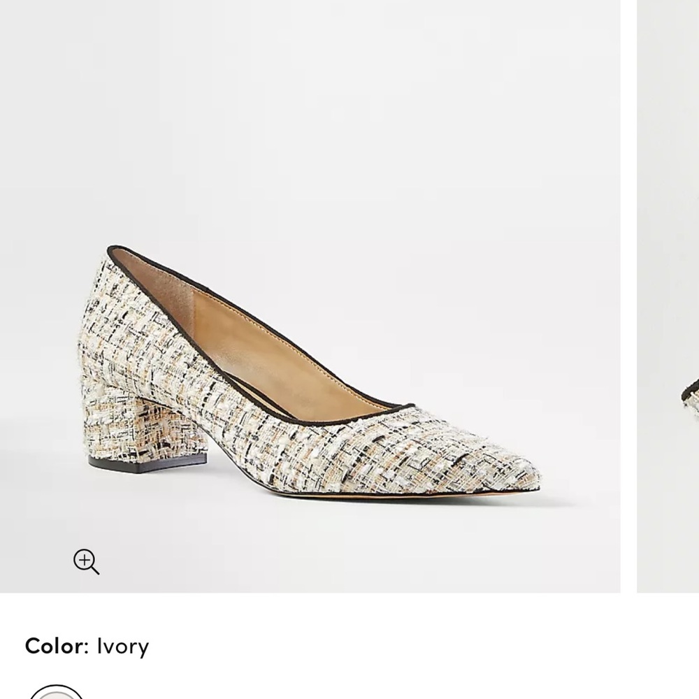 ANN TAYLOR Tweed Mid Block Heel